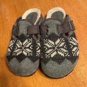 Birkenstock inspired sweater slip on clogs